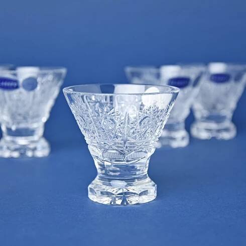 Sada odlivek Saké 6 ks., dekor 500PK, panák 45 ml, Bohemia Crystal, GLASSPO