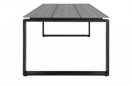 Tmavě šedý plastový zahradní stůl Devon 220 x 100 cm - Designovynabytek.cz