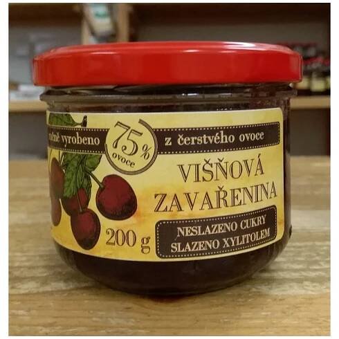 Višňová zavařenina s xylitolem 200g - Marmeládový mlýn - E-shop Ze statku Dobříš