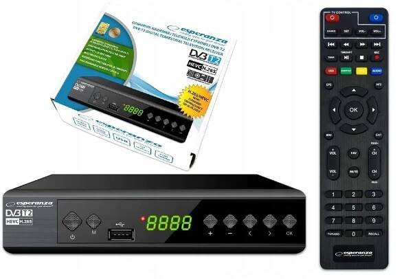 Tuner Dekodér DVB-T2 HEVC H.265 ESPERANZA EV111P
