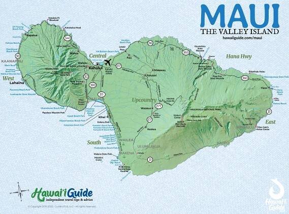 Maui Maps - Updated Maui Road & Travel Map