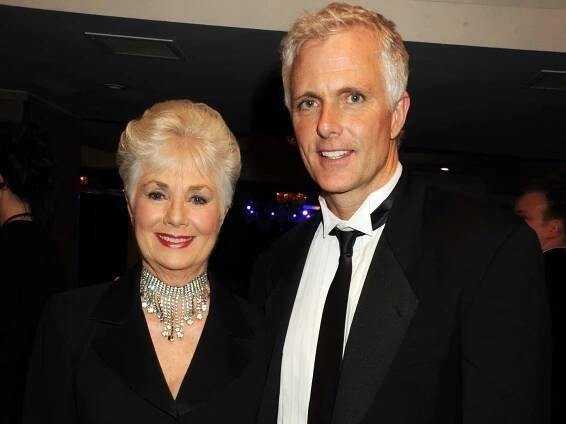 Shirley Jones and Patrick Cassidy attend The Laurence Olivier Awards in 2010