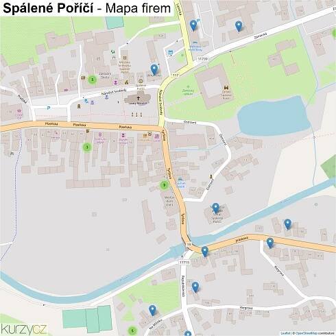 Spálené Poříčí - mapy | Kurzy.cz