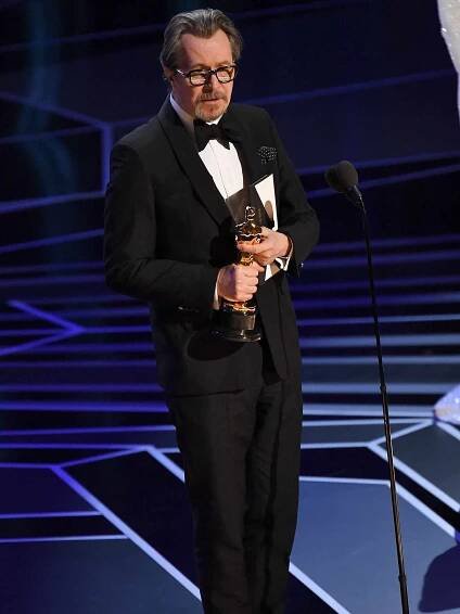 Gary Oldman accepts the award for Best Actor at the 90th annual Academy Awards in L.A. on March 4, 2018