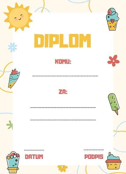 Vzory DIPLOMŮ ke stažení a vytisknutí zdarma