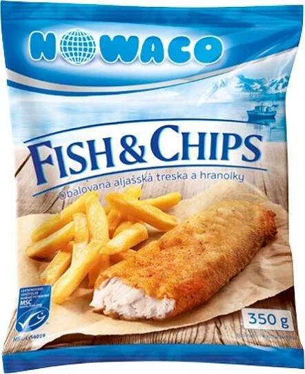 Nowaco Fish and Chips 350 g od 90 Kč