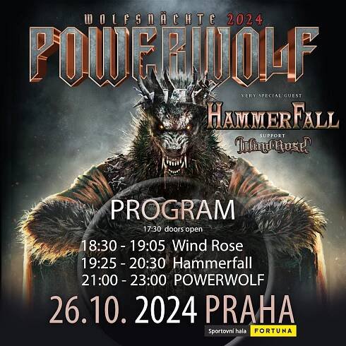 POWERWOLF, HAMMERFALL a WIND ROSE a jejich metalová podívaná v PRAZE | PRAGOKONCERT BOHEMIA, a.s.