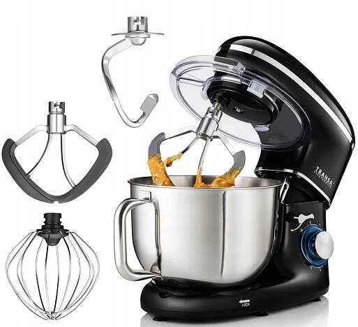 PLANETÁRNÍ KUCHYŇSKÝ ROBOT MIXÉR Příslušenství BlackChef VELKÝ VÝKON 2200W 6L