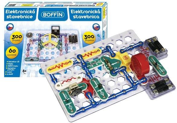 Stavebnice Boffin 300 elektronická - 300 projektů na baterie 60ks
