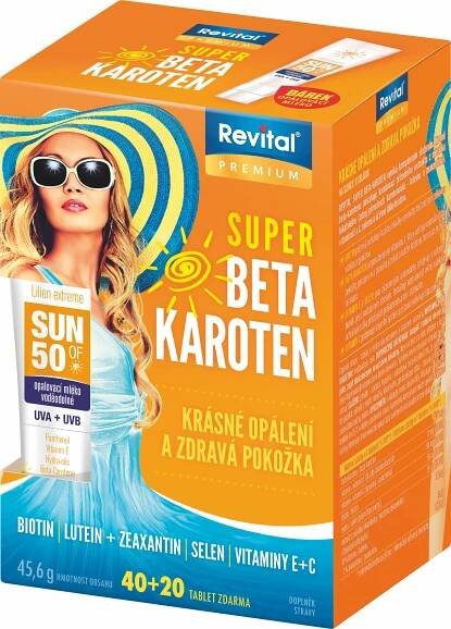 Revital Super Beta-karoten tbl.40+20 + opalovací mléko