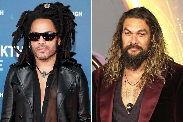 Jason Momoa Praises 'Amazing' Lenny Kravitz as 'The Most Beautiful Man in the World' (Exclusive)