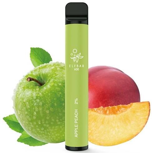 Elf Bar 600 elektronická cigareta 20mg Apple Peach