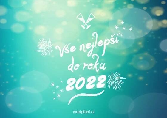 Novoroční přání PF 2022 hvězdná obloha - přední strana