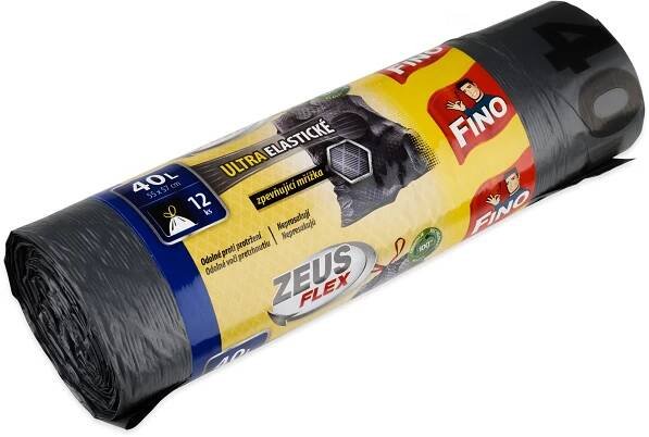 12x pytle na odpad Fino Zeus FLEXI 40 l zavazovací, elastické, pevné, 32μm 29 Kč