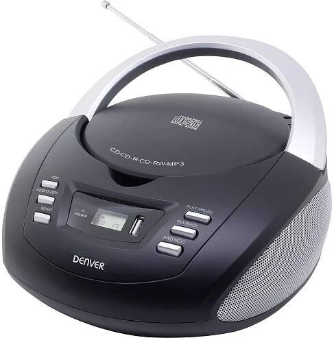 Denver TCU-211 CD-rádio FM AUX, USB, CD černá, šedá : Půhy.cz