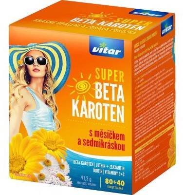 Vitar Super Beta-karot.+měsíček+7kráska tbl.80+40
