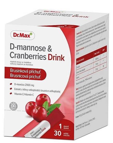 Dr.Max D-mannose & Cranberries Drink 30 sáčků - srovnání cen | Leano.cz