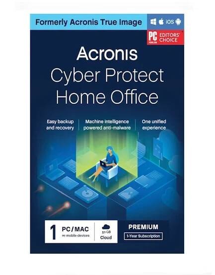 Acronis Cyber Protect Home Office Premium pro 1 počítač + 1 TB úložiště, předplatné na 1 rok                    