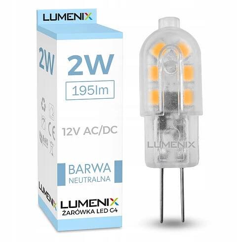 LED žárovka G4 2W = 20W SMD mini 12V AC/DC