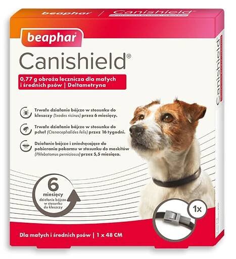 BEAPHAR Canishield S/M 48cm obojek pro psy s deltametrinem