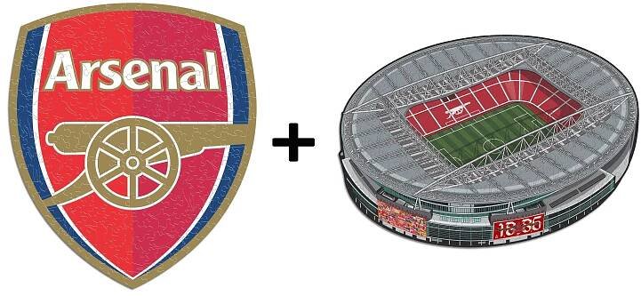 2 PACK Arsenal FC® Logo + Emirates Stadium