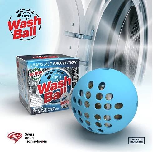Swiss Aqua Technologies IPS WashBall: economic and ecological anti-limescale solution for dishwashers and washing machines (SWB)