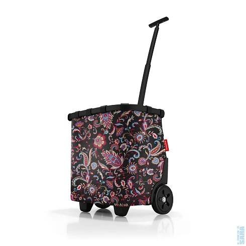 Moderní nákupní košík na kolečkách Carrycruiser Frame Paisley black OE7063, Reisenthel