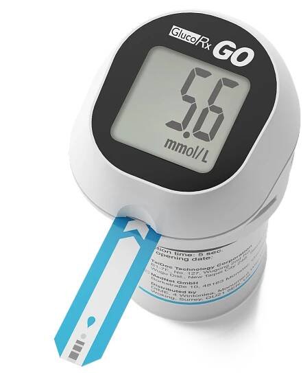 GlucoRx GO Integrated Blood Glucose Monitoring System