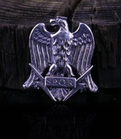 Naav - rock, metal, pohanství obchod - AQUILA, římská orlice S.P.Q.R., stříbrný přívěšek, Ag 925 - Drakkaria - Přívěsky