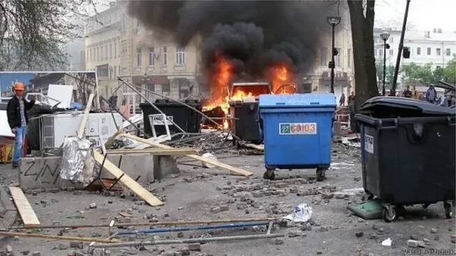 Одесса, 2 мая 2014 года, баррикады и огонь