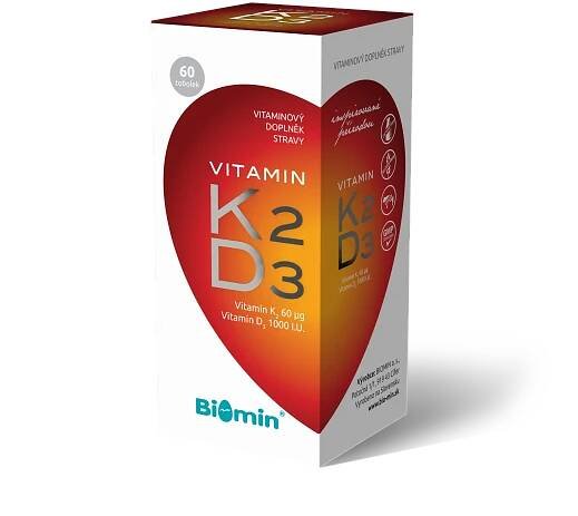 Biomin Vitamin K2 + D3 1 000 I.U. 60 tobolek