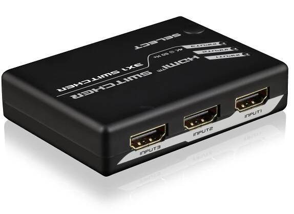 HDMI UHD přepínač 3 x1 4K@60Hz (2PET0301S)