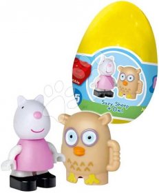 Stavebnice BIG-Bloxx jako lego - Stavebnice Peppa Pig Funny Eggs XL PlayBig Bloxx BIG ve vajíčku se sovou od 1,5-5 let