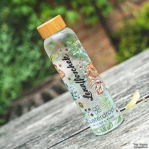 Designové skleněná lahev Waterdrop Lena Hoschek