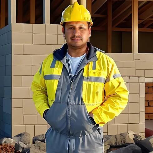Esteban G expertly leading a masonry project for structural integrity
