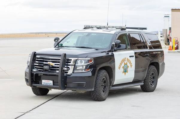 California Highway Patrol vehicle parked at Mojave Air and Space Port.