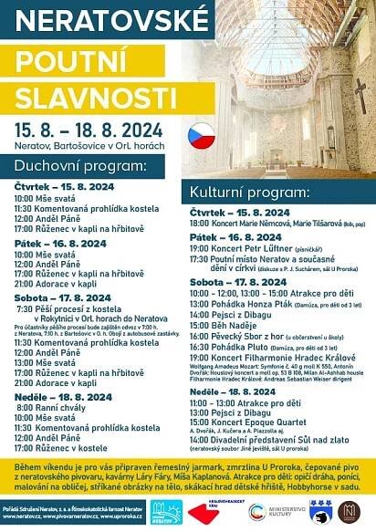 Program poutních slavností CZ/PL/D | Sdružení Neratov