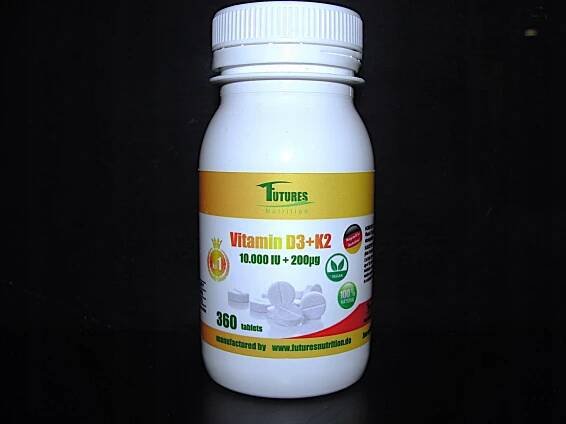 Witamina D3 10000IU Wit K2-MK7 200mcg 360t NA ROK - Allegro