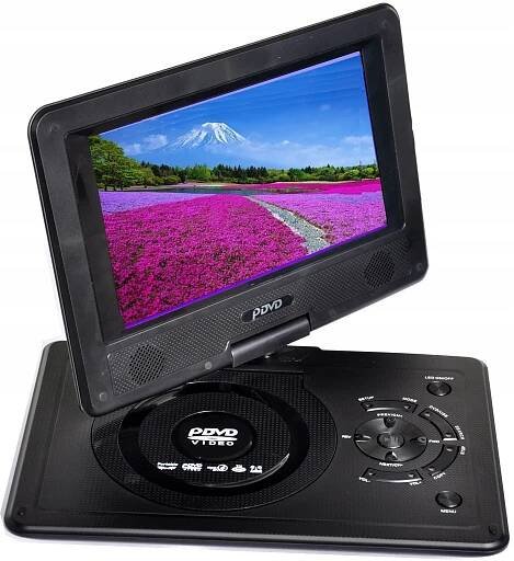 KONZOLA TV PŘENOSNÉ HRY DVD LED DISPLEJ USB SD MP3