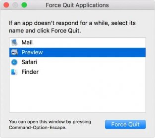 vynutit ukončení spouštění aplikací na mac