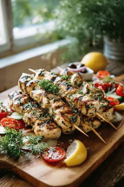 Classic Greek Chicken Souvlaki With Tzatziki Sauce And Fresh Salad Recipe 7