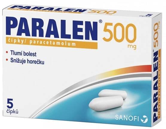 PARALEN RCT 500MG SUP 5