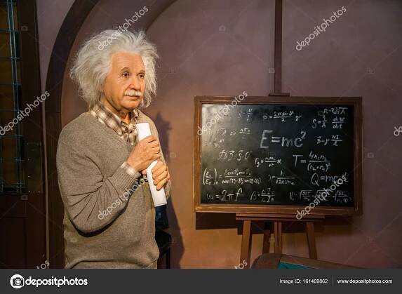 Albert Einstein v muzeu Grévin vosku postavy v Praze.