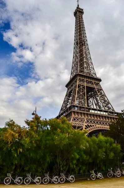 The Eiffel Tower and bicycles