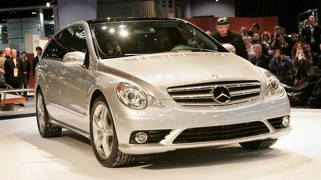 Mercedes-Benz R63 AMG parked on showroom floor