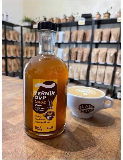 Sirup Zlaté Zrnko - Perníkový sirup na prípravu kapučína 500ml | Zlaté Zrnko