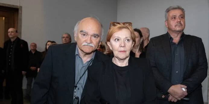 Lenka Termerová s hudebníkem a hercem Ladislavem Gerendášem. 