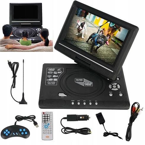 DVD PŘEHRÁVAČ HD TV ULTRATENKÝ MOBILNÍ PŘENOSNÝ 7.8'' 16:9 TFT 800*480