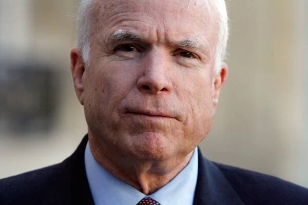 John McCain looking into the camera.