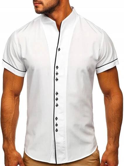PÁNSKÁ KOŠILE S KRÁTKÝM RUKÁVEM BÍLÁ 5518 VELIKOST_2XL